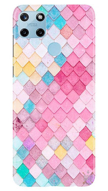 Pink Pattern Mobile Back Case for Realme C21Y (Design - 215)