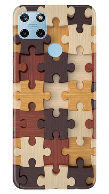 Puzzle Pattern Mobile Back Case for Realme C21Y (Design - 217)