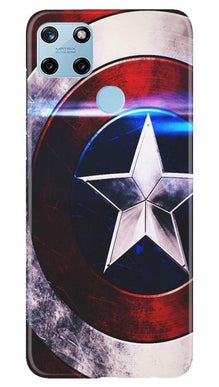 Captain America Shield Mobile Back Case for Realme C21Y (Design - 250)