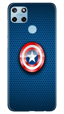 Captain America Shield Mobile Back Case for Realme C21Y (Design - 253)