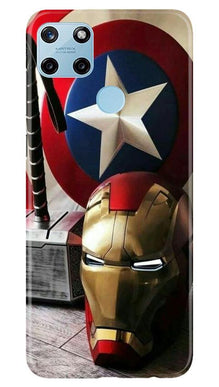 Ironman Captain America Mobile Back Case for Realme C25Y (Design - 254)