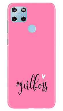 Girl Boss Pink Mobile Back Case for Realme C21Y (Design - 269)