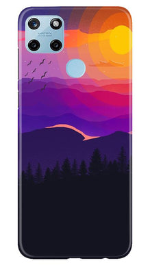 Sun Set Mobile Back Case for Realme C25Y (Design - 279)
