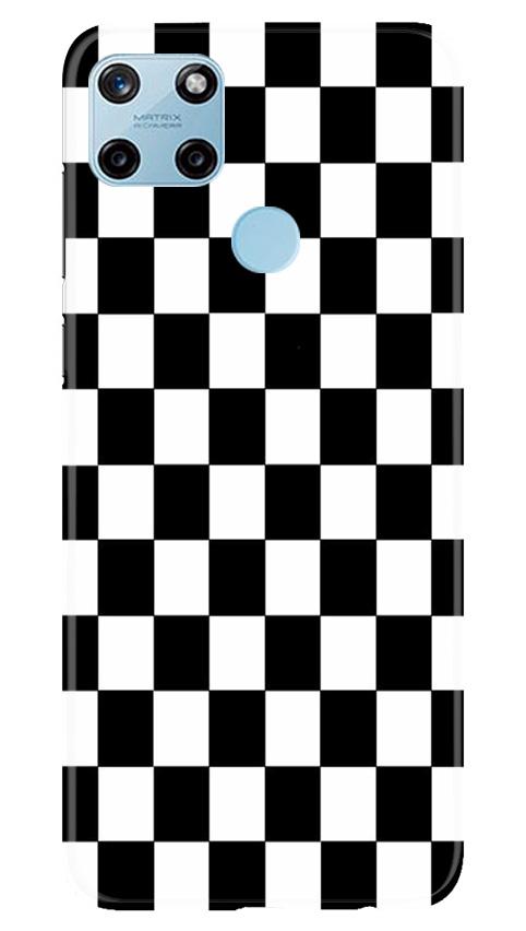 Black White Boxes Mobile Back Case for Realme C25Y (Design - 372)