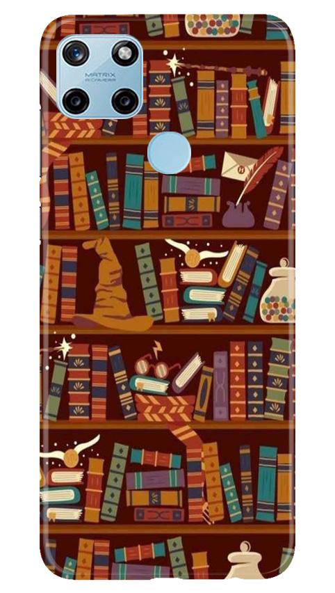 Book Shelf Mobile Back Case for Realme C25Y (Design - 390)