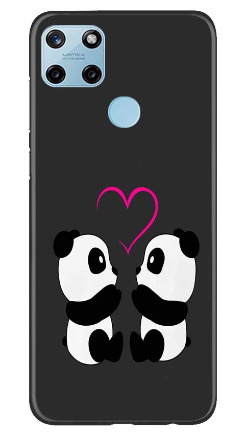 Panda Love Mobile Back Case for Realme C21Y (Design - 398)