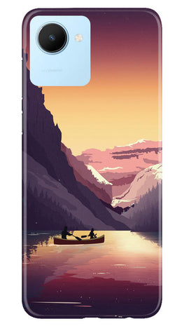 Mountains Boat Case for Realme C30 (Design - 150)