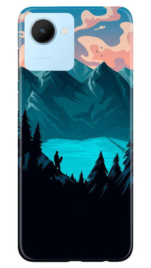 Mountains Mobile Back Case for Realme C30 (Design - 155)