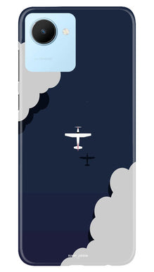 Clouds Plane Mobile Back Case for Realme C30 (Design - 165)