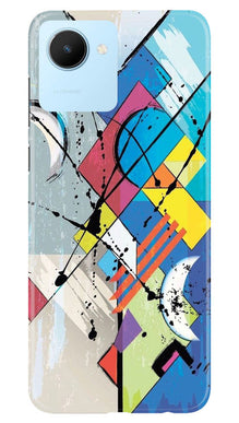 Modern Art Mobile Back Case for Realme C30 (Design - 203)