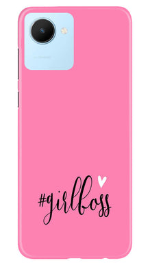 Girl Boss Black Mobile Back Case for Realme C30 (Design - 237)