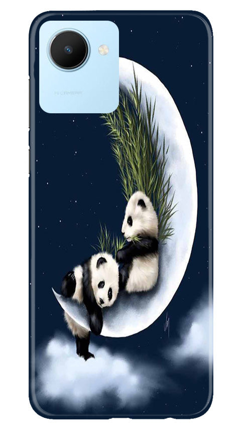 Panda Bear Mobile Back Case for Realme C30 (Design - 279)