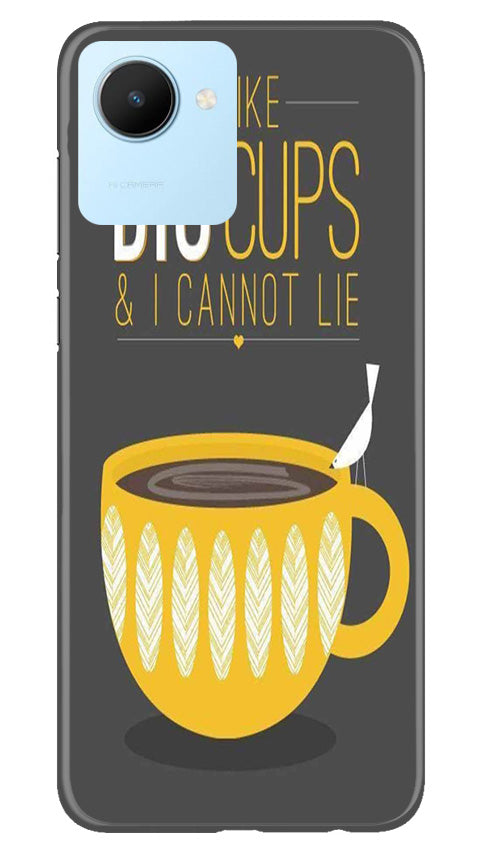 Big Cups Coffee Mobile Back Case for Realme C30 (Design - 312)