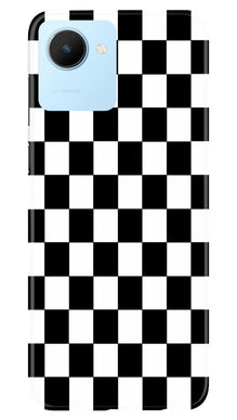 Black White Boxes Mobile Back Case for Realme C30 (Design - 331)