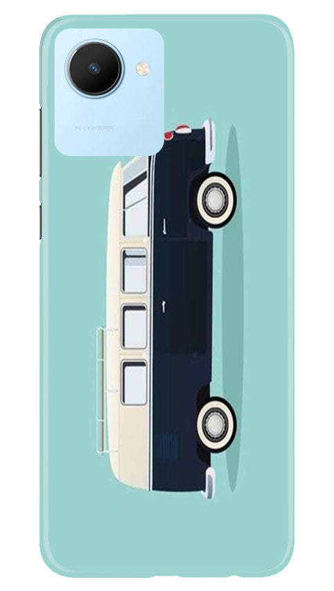 Travel Bus Mobile Back Case for Realme C30 (Design - 338)