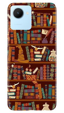 Book Shelf Mobile Back Case for Realme C30 (Design - 348)