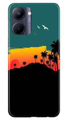 Sky Trees Mobile Back Case for Realme C33 (Design - 160)