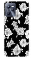 White flowers Black Background Case for Realme C35