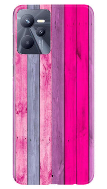 Wooden look Mobile Back Case for Realme C35 (Design - 24)