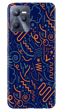 Line Art Baground Mobile Back Case for Realme C35 (Design - 26)