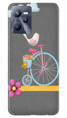 Sparron with cycle Mobile Back Case for Realme C35 (Design - 34)