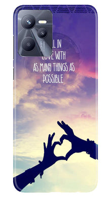 Fall in love Mobile Back Case for Realme C35 (Design - 50)