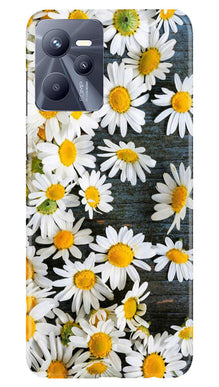 White flowers2 Mobile Back Case for Realme C35 (Design - 62)