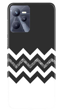 Black white Pattern2Mobile Back Case for Realme C35 (Design - 83)
