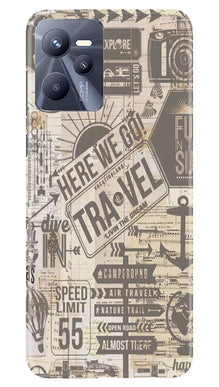 Travel Mobile Back Case for Realme C35  (Design - 104)