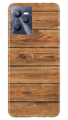 Wooden Look Mobile Back Case for Realme C35  (Design - 113)
