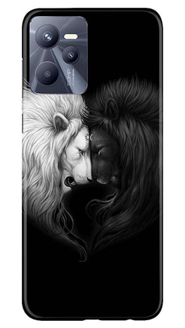 Dark White Lion Case for Realme C35(Design - 140)