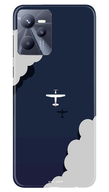 Clouds Plane Mobile Back Case for Realme C35 (Design - 165)