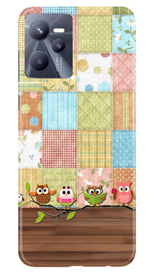 Owls Mobile Back Case for Realme C35 (Design - 171)