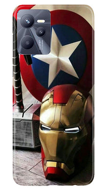 Captain America Shield Mobile Back Case for Realme C35 (Design - 222)