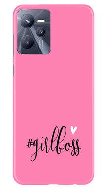 Girl Boss Black Mobile Back Case for Realme C35 (Design - 237)