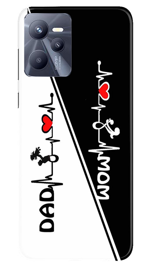 Love Mom Dad Mobile Back Case for Realme C35 (Design - 344)