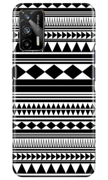 Black white Pattern Mobile Back Case for Realme GT (Design - 5)