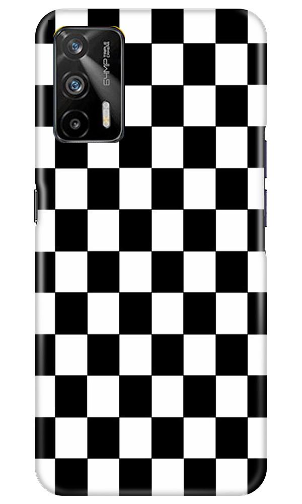 Black White Boxes Mobile Back Case for Realme GT (Design - 372)