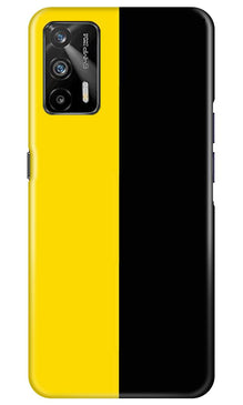 Black Yellow Pattern Mobile Back Case for Realme GT (Design - 397)