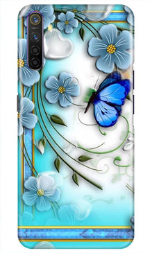 Blue Butterfly Mobile Back Case for Realme X2 (Design - 21)