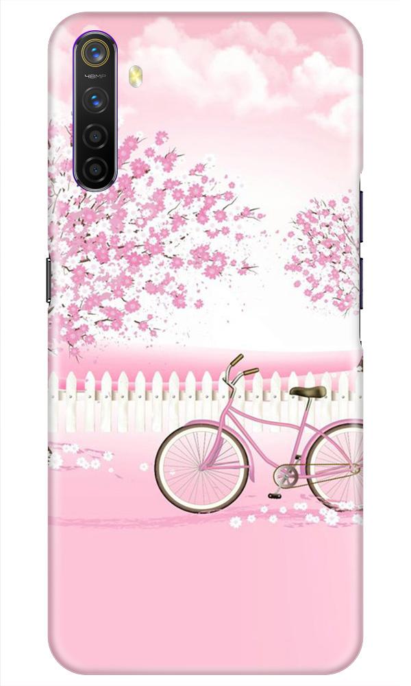 Pink Flowers Cycle Case for Realme X2(Design - 102)