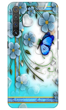 Blue Butterfly Mobile Back Case for Realme X3 (Design - 21)