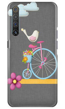 Sparron with cycle Mobile Back Case for Realme X3 (Design - 34)