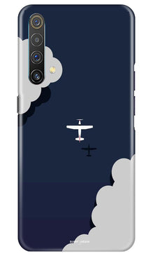 Clouds Plane Mobile Back Case for Realme X3 (Design - 196)