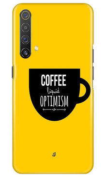 Coffee Optimism Mobile Back Case for Realme X3  (Design - 353)