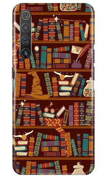 Book Shelf Mobile Back Case for Realme X3  (Design - 390)