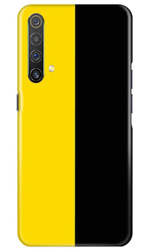 Black Yellow Pattern Mobile Back Case for Realme X3  (Design - 397)