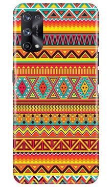Zigzag line pattern Mobile Back Case for Realme X7 Pro (Design - 4)