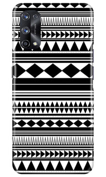 Black white Pattern Mobile Back Case for Realme X7 (Design - 5)