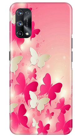 White Pick Butterflies Case for Realme X7 Pro